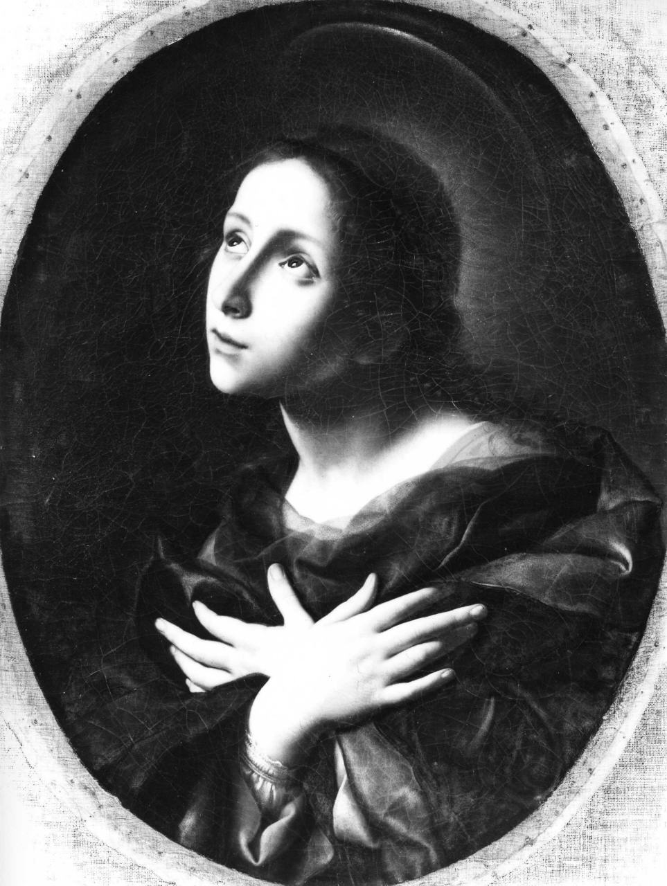 Madonna annunciata (dipinto) di Dolci Carlo (sec. XVII)