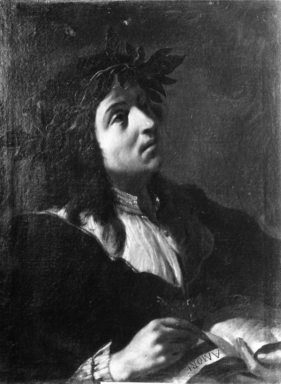 ritratto di poeta (dipinto) di Del Cairo Francesco (bottega) (sec. XVII)