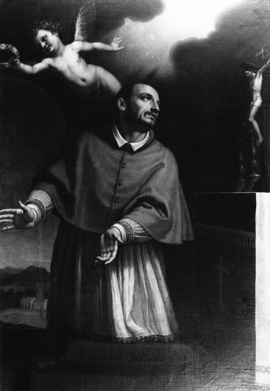 San Carlo Borromeo in adorazione della croce (dipinto) di Cresti Domenico detto Passignano (attribuito) (sec. XVII)