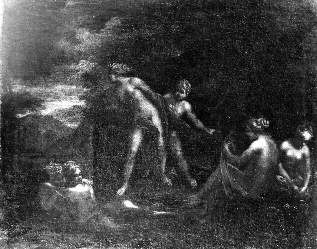 Diana al bagno con le ninfe (dipinto) - ambito bolognese (prima metà sec. XVII)