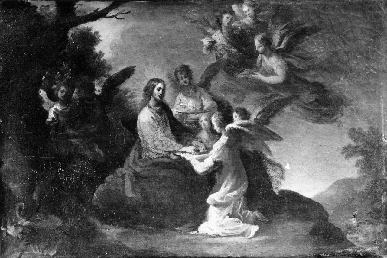 Cristo nel deserto (dipinto) di Allori Cristofano (attribuito) (sec. XVII)