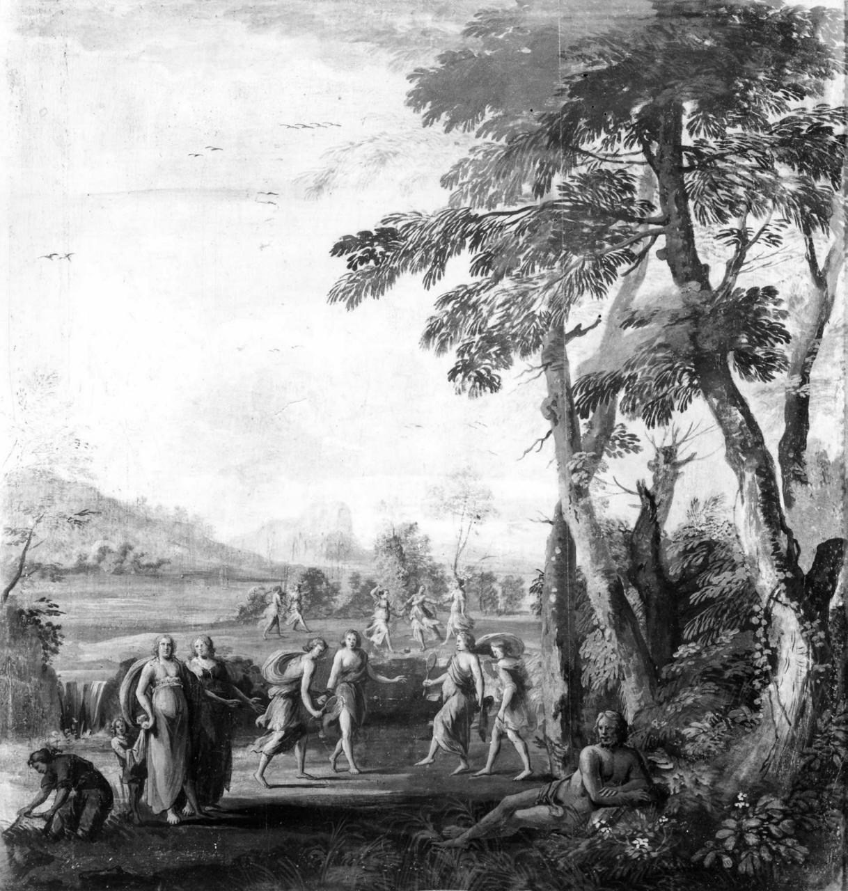 danza di contadini (dipinto) - ambito romano (sec. XVII)