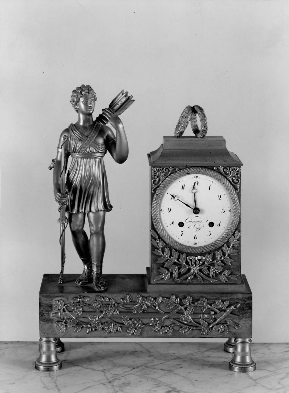 Atteone con arco e frecce (orologio - da tavolo) di Courvoiseur L. e C. manifattura - manifattura parigina (sec. XIX)