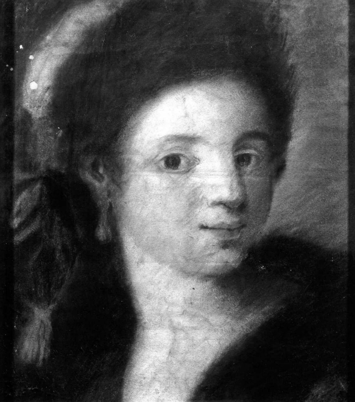 ritratto di donna (disegno) - ambito italiano (metà sec. XVIII)
