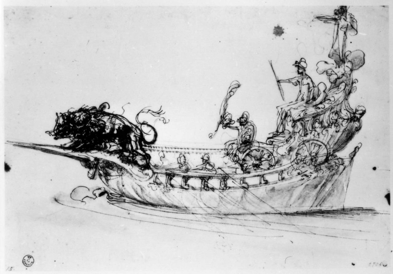 nave di Anfione (disegno) di Cardi Ludovico detto Cigoli (attribuito) (sec. XVII)