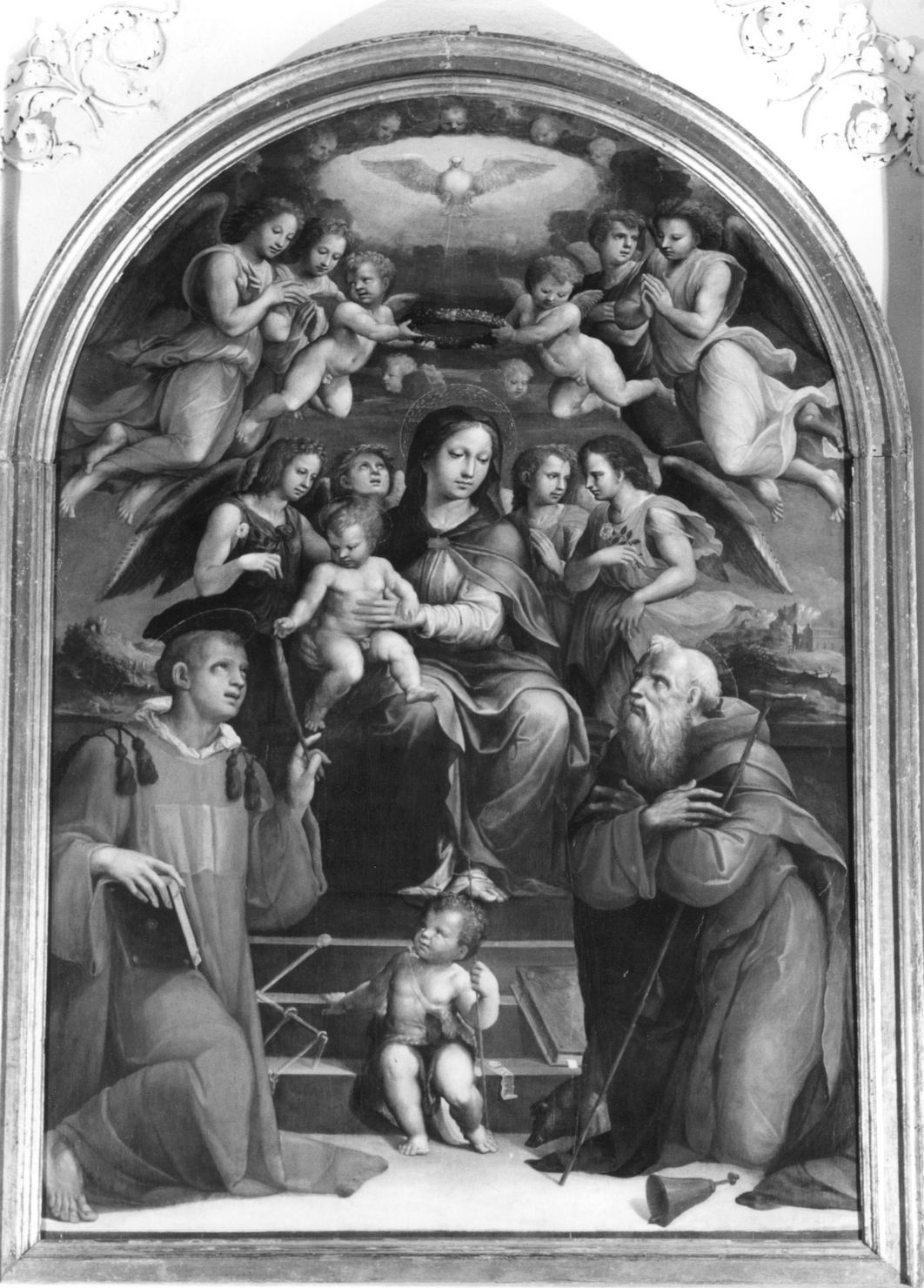 Madonna con Bambino e Santi (dipinto, opera isolata) di Neroni Bartolomeo detto Riccio (secondo quarto sec. XVI)