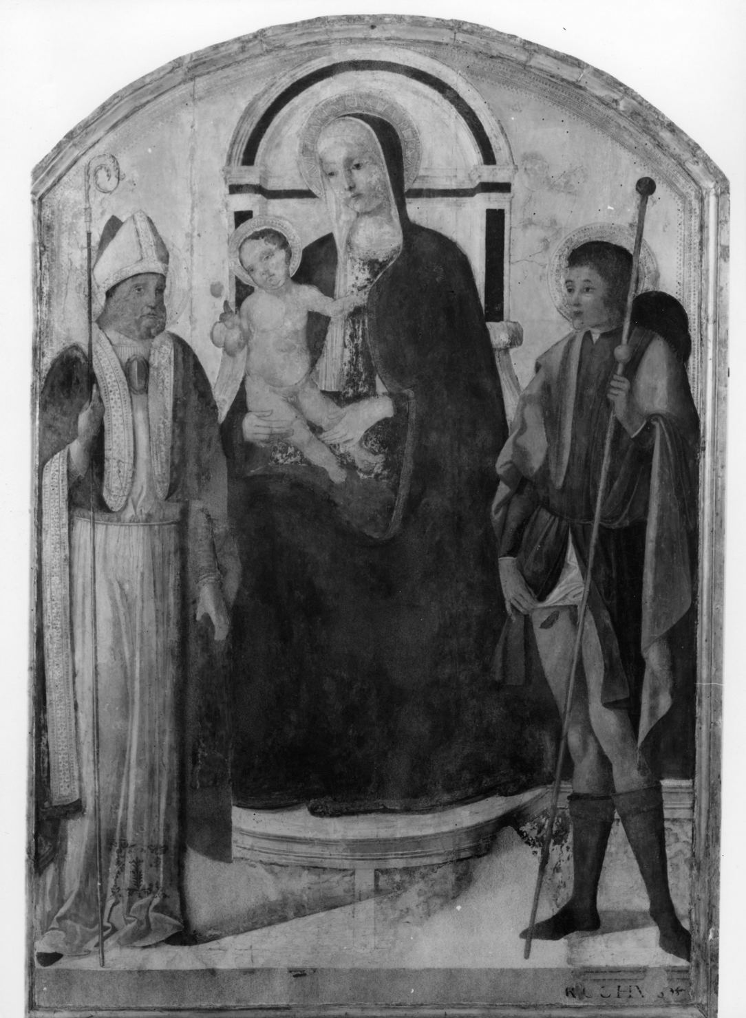 Madonna con Bambino (dipinto) di Benvenuto di Giovanni (attribuito) (fine sec. XV)