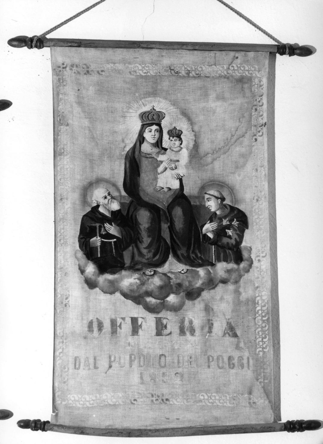 Madonna con Bambino (stendardo processionale) - bottega toscana (sec. XIX)