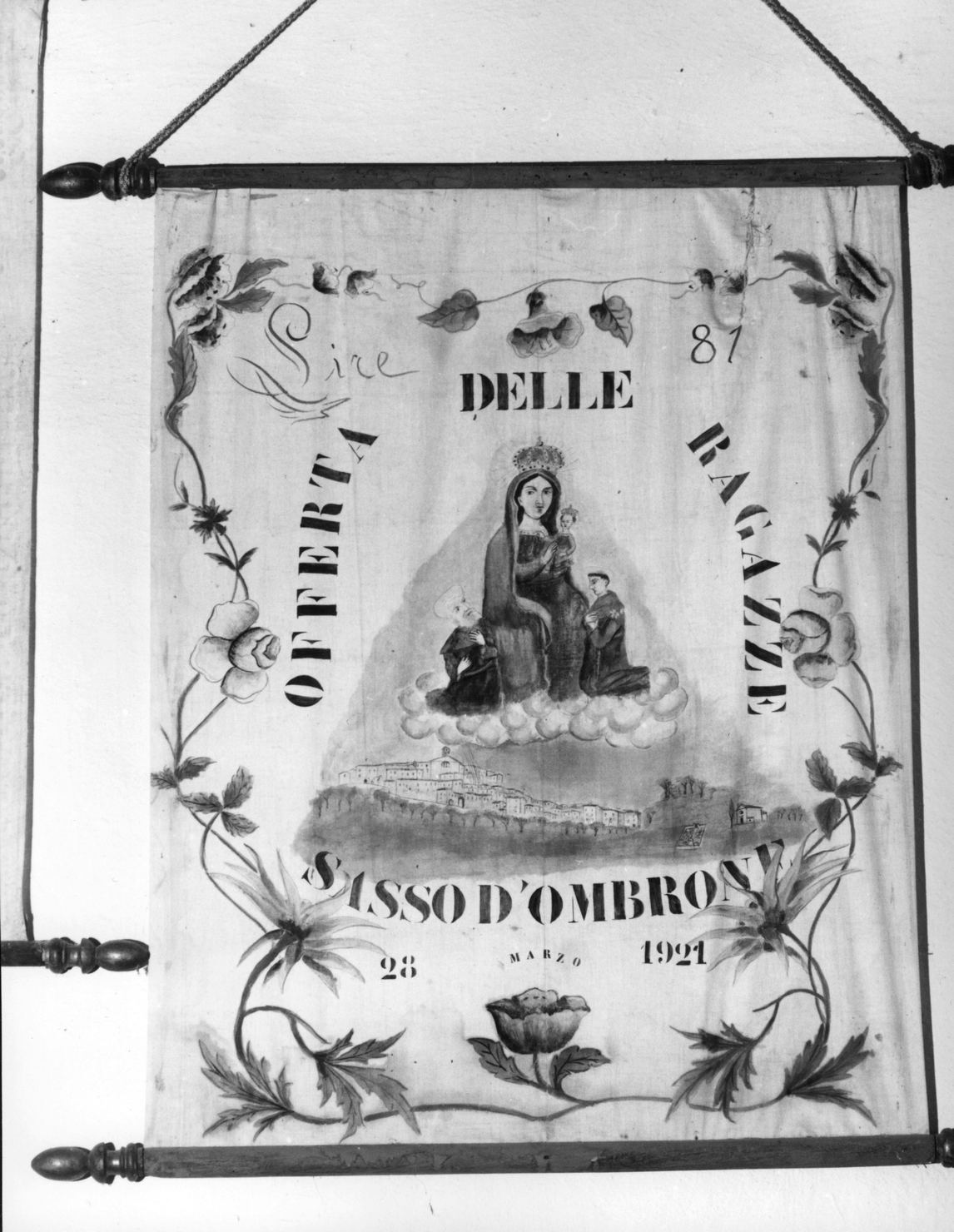 Madonna con Bambino (stendardo processionale) - bottega toscana (sec. XX)