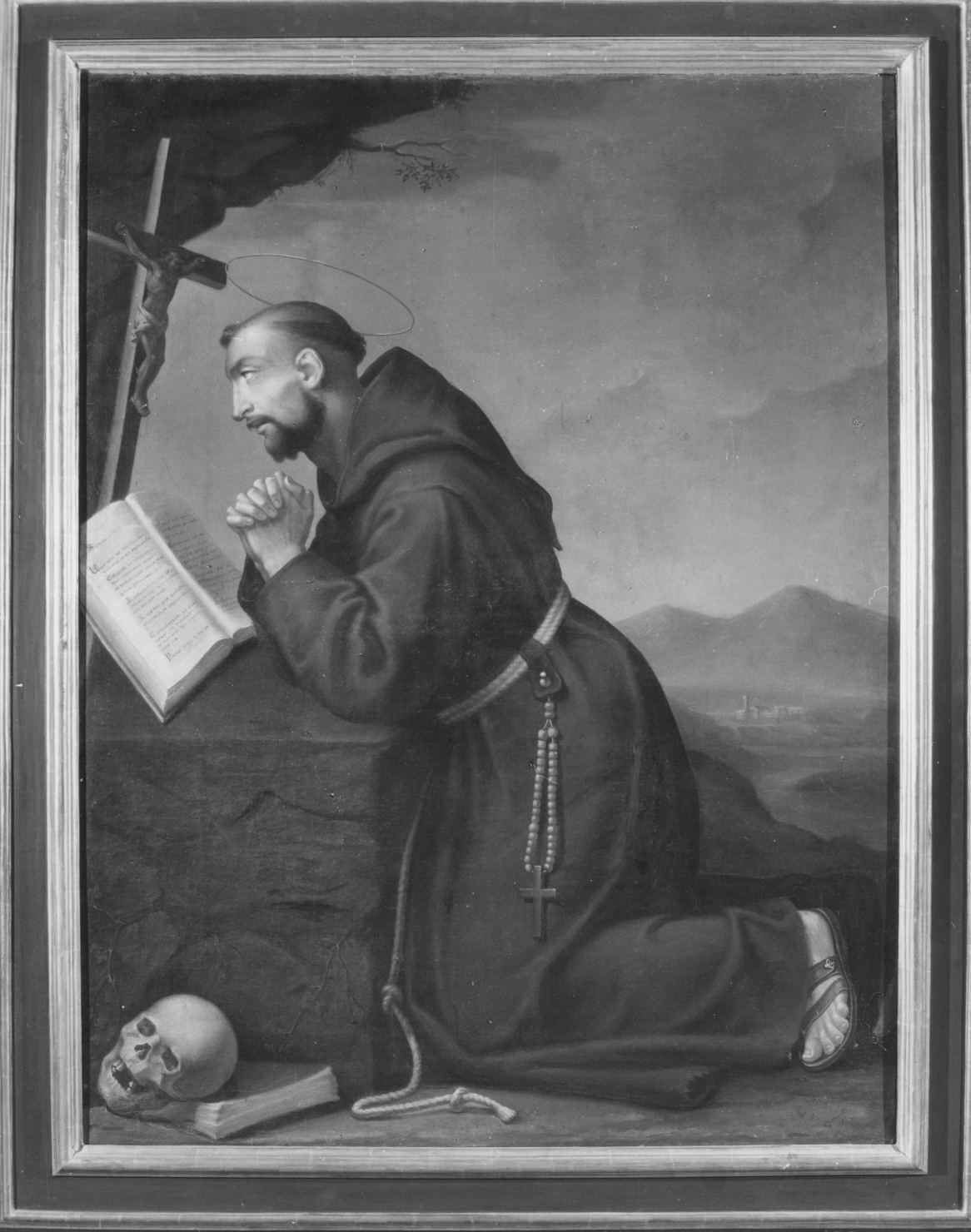 San Francesco d'Assisi in preghiera (dipinto) - ambito toscano (sec. XIX)