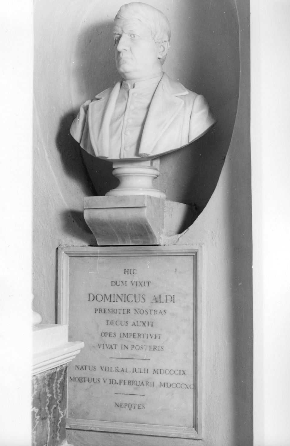busto di Domenico Aldi (scultura) - bottega toscana (sec. XIX)