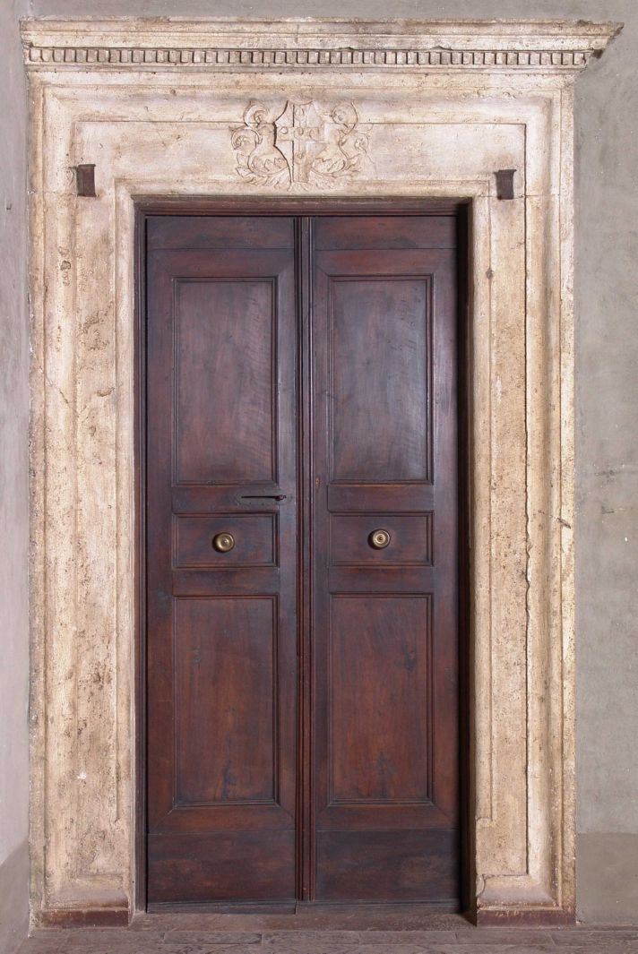 stemma gentilizio della famiglia Piccolomini (mostra di porta) - ambito fiorentino (sec. XV)