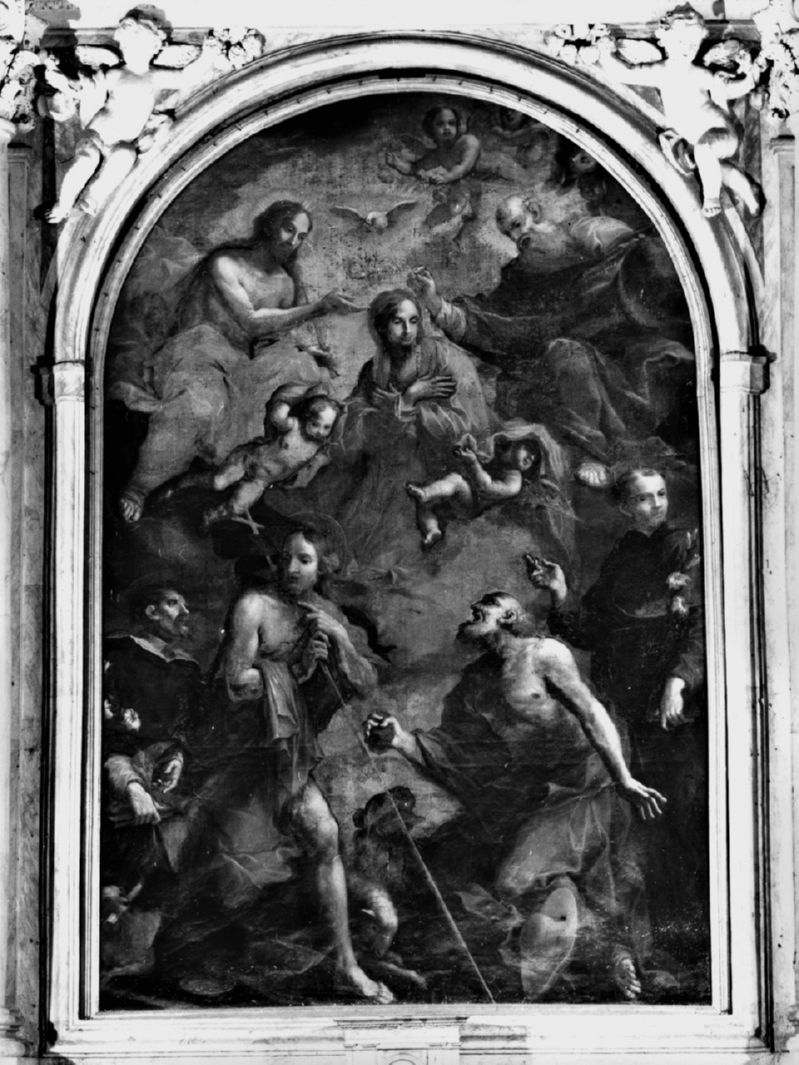 Trinità con la Madonna e Santi (dipinto) di Franci Francesco (inizio sec. XVIII)