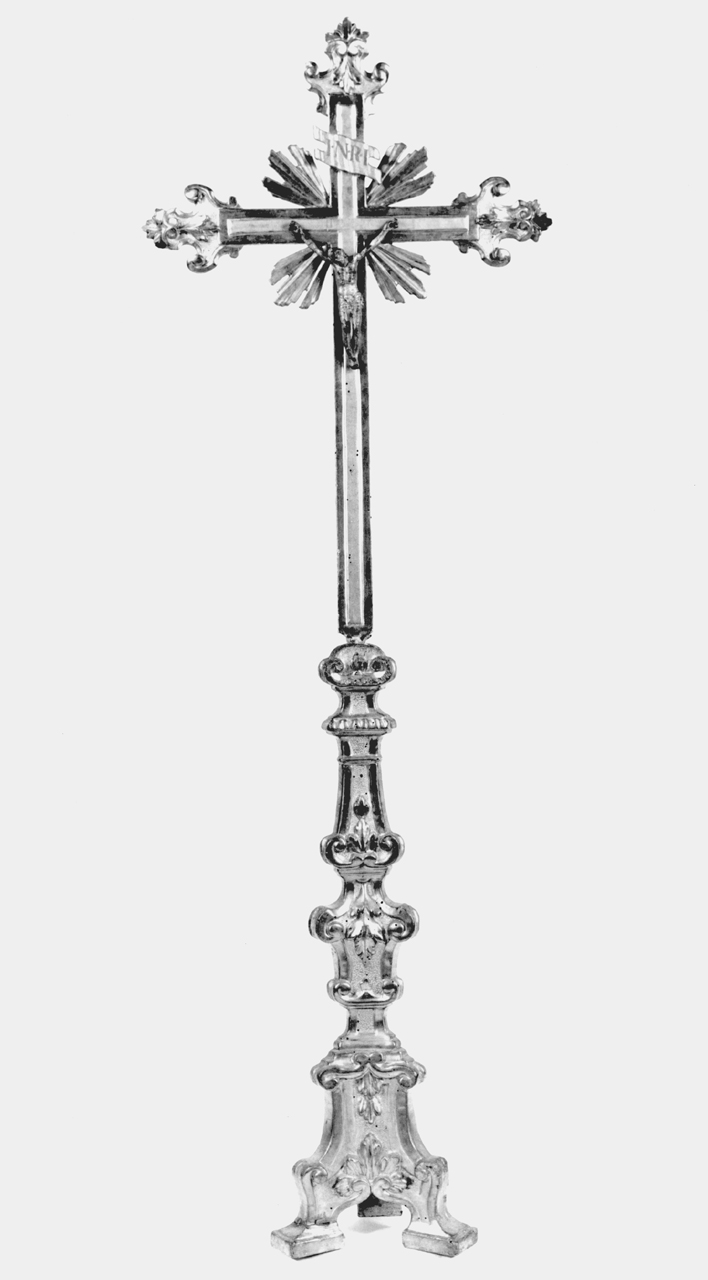 croce d'altare, elemento d'insieme - bottega senese (prima metà sec. XIX)