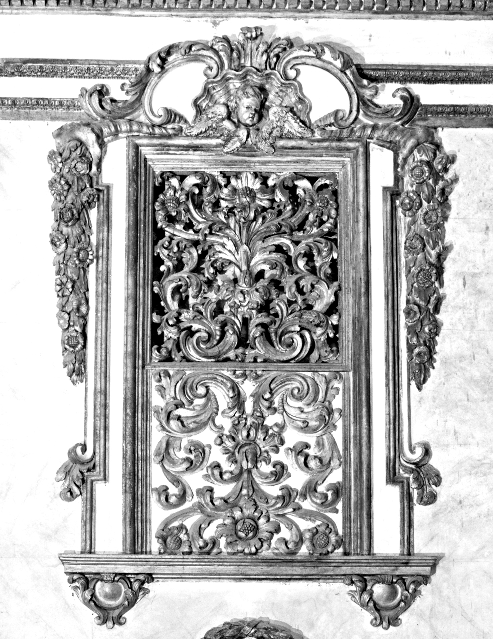 cherubino (grata, elemento d'insieme) di Franchini Jacopo (sec. XVIII)