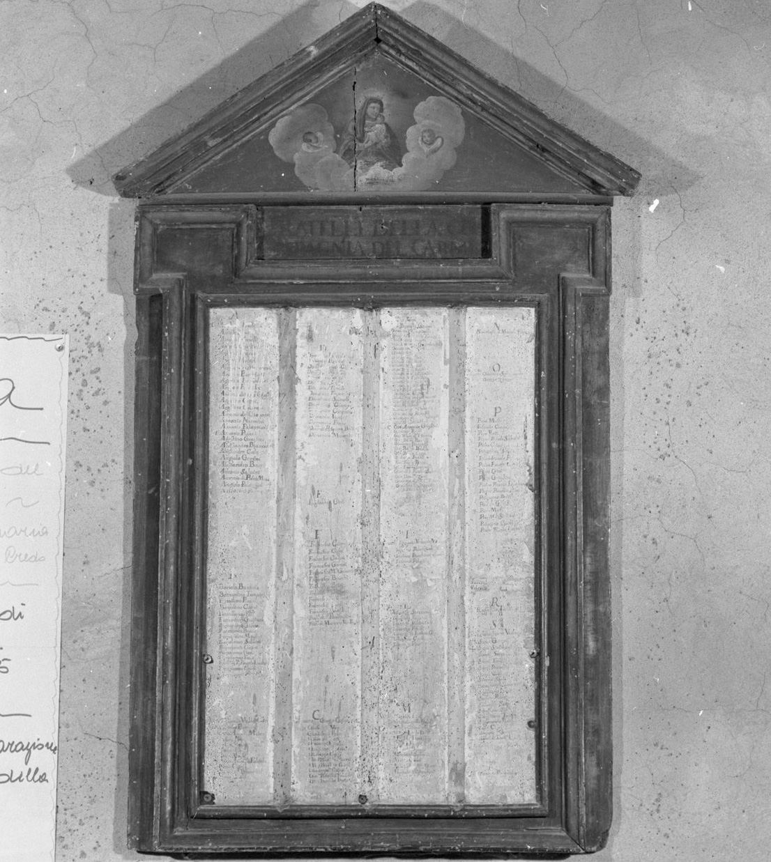 Madonna con Bambino (tabella di confraternita) - bottega toscana (seconda metà sec. XVI)