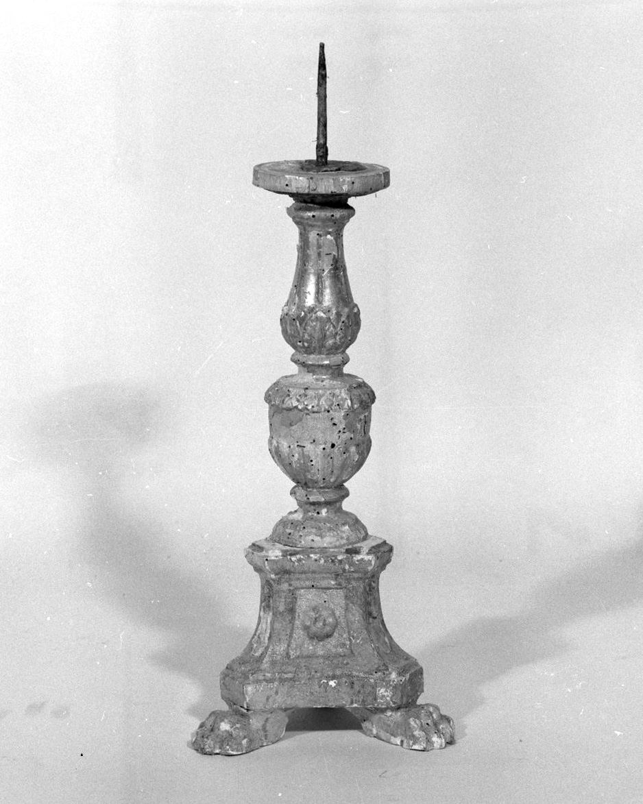 candeliere d'altare, serie - bottega toscana (prima metà sec. XIX)