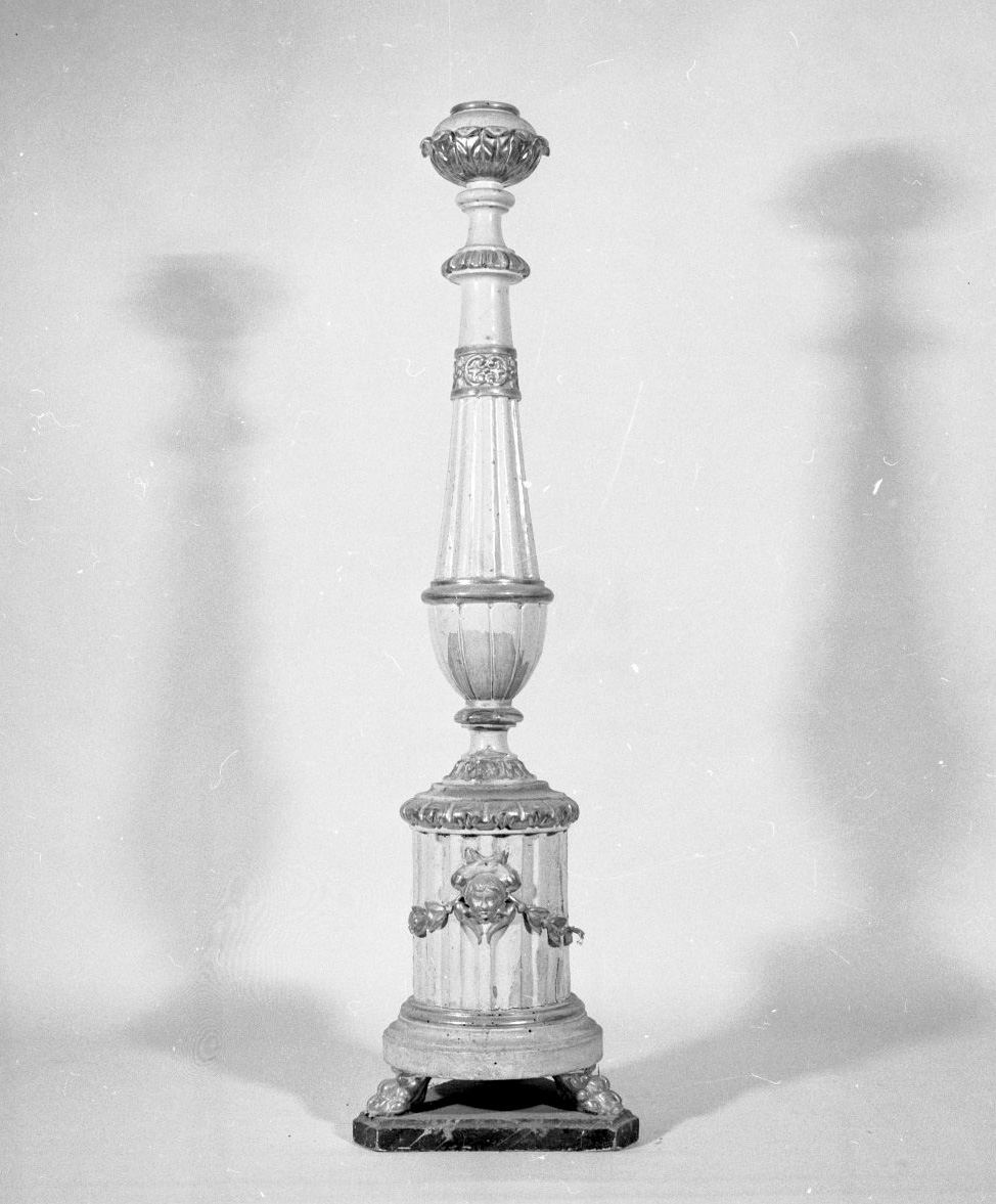 candeliere d'altare, serie - bottega toscana (prima metà sec. XIX)