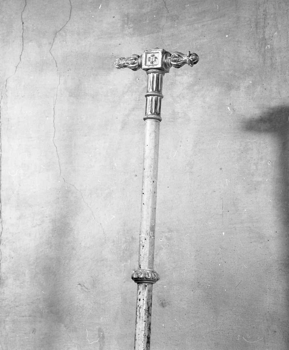 mazza processionale, serie - manifattura toscana (secc. XVIII/ XIX)