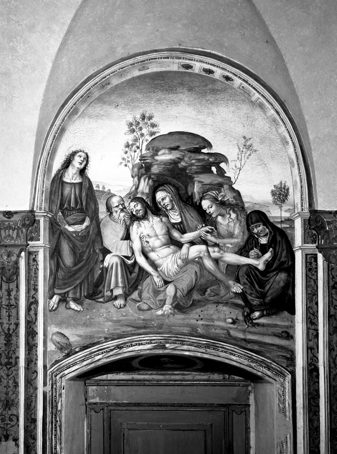 compianto sul Cristo morto (dipinto, ciclo) di Bazzi Giovanni Antonio detto Sodoma (sec. XVI)