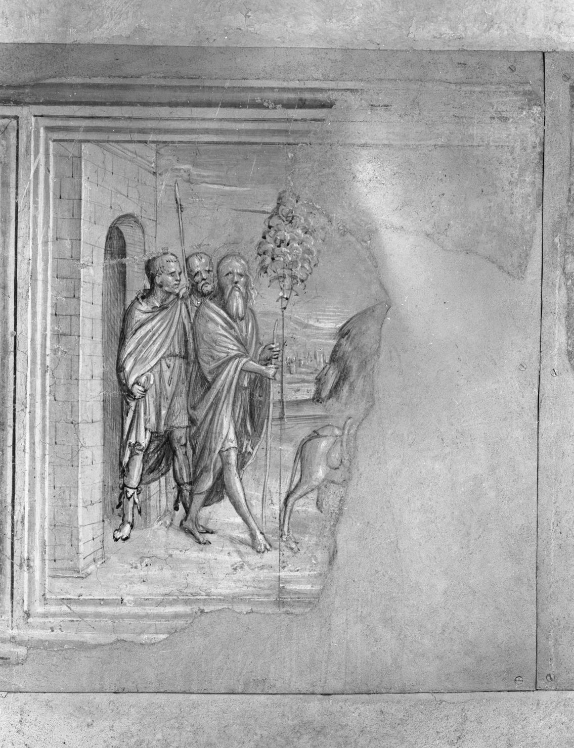 commiato di San Gioacchino (dipinto, ciclo) di Bazzi Giovanni Antonio detto Sodoma (sec. XVI)