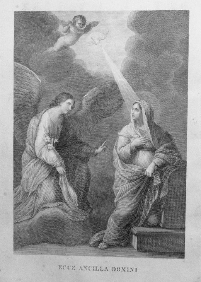 Annunciazione (stampa) - ambito italiano (sec. XIX)