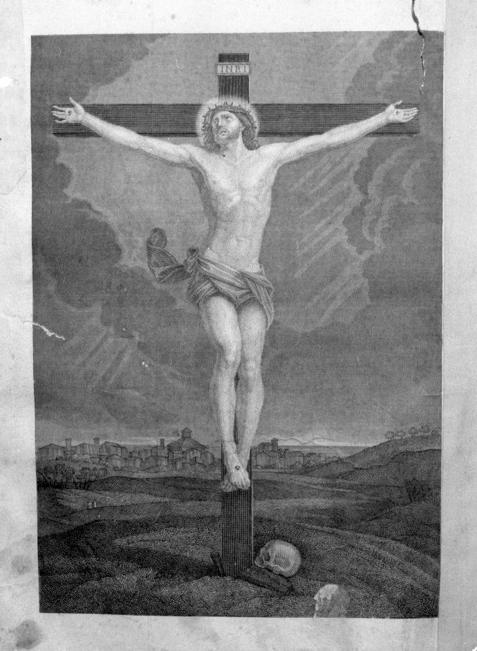 Cristo crocifisso (stampa) - ambito italiano (sec. XIX)