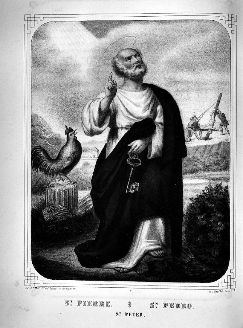 San Pietro (stampa, elemento d'insieme) - ambito francese (sec. XIX)