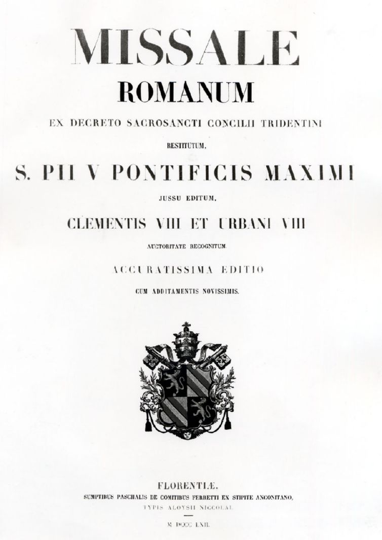 stemma papale di Pio IX (stampa, elemento d'insieme) - ambito toscano (sec. XIX)