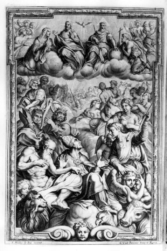 Santi (stampa) di Lorrain Nicolas François, Vallet Guillaume (sec. XVIII)