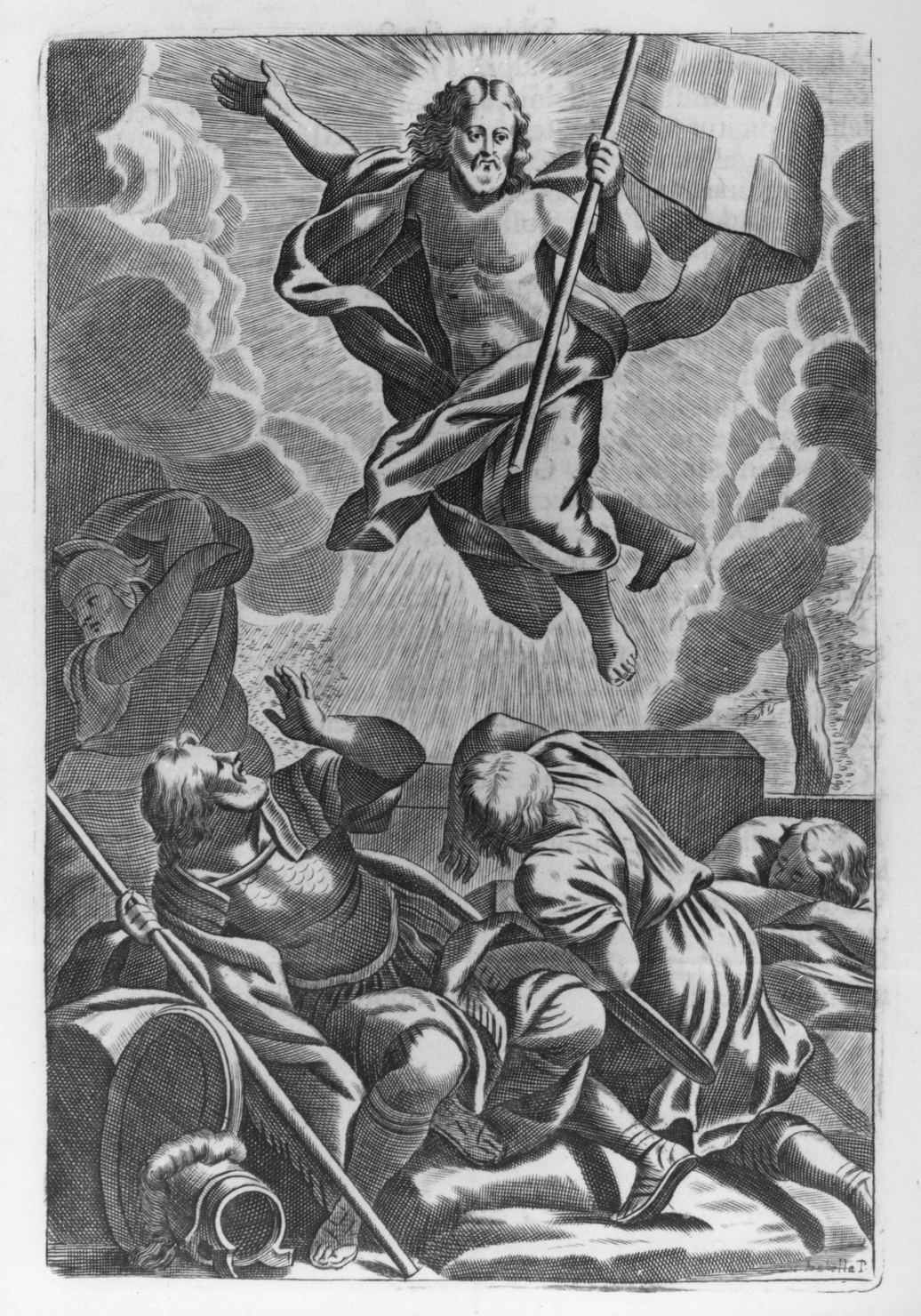 resurrezione di Cristo (stampa, elemento d'insieme) di Piccini Isabella (secc. XVII/ XVIII)