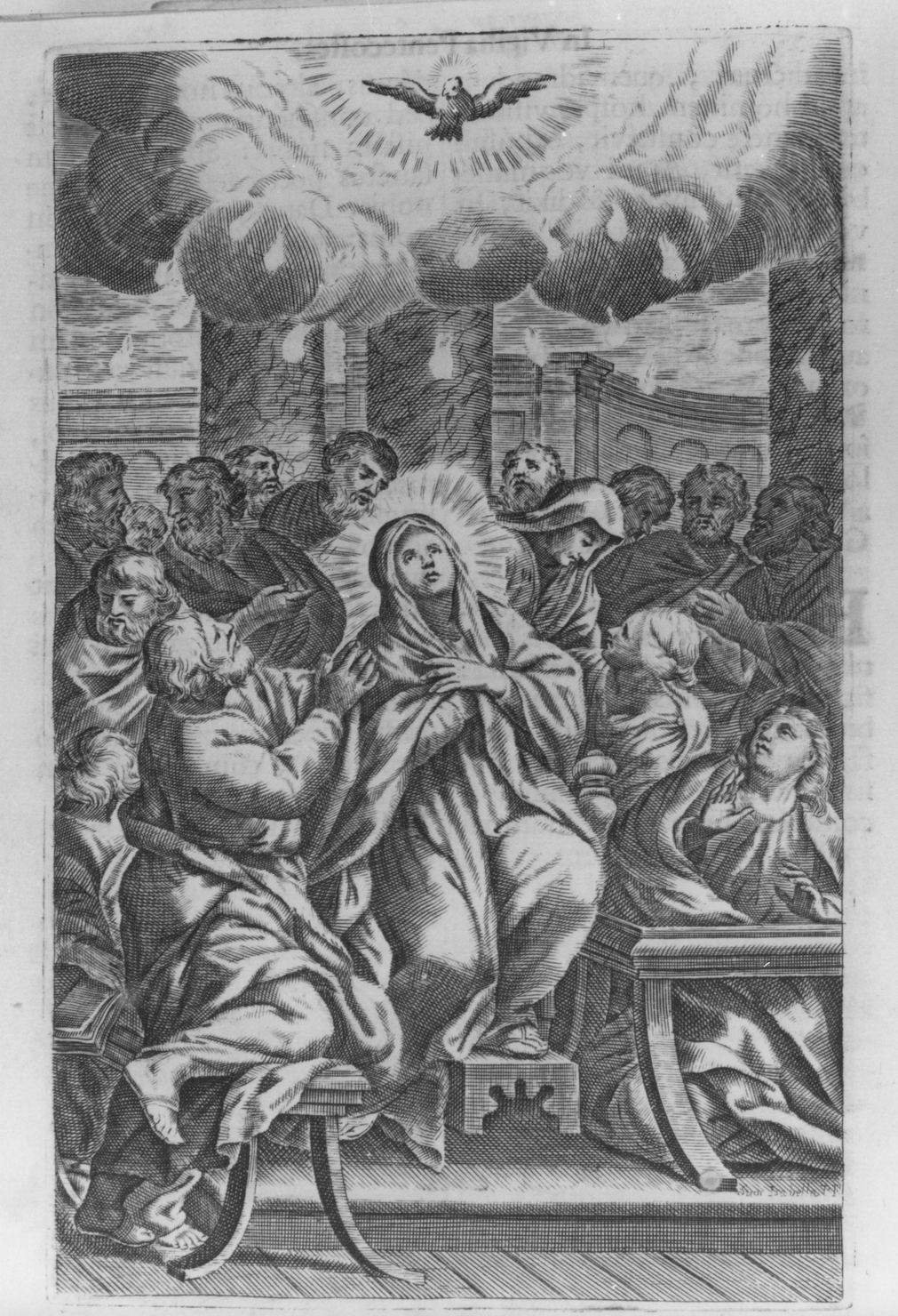 pentecoste (stampa, elemento d'insieme) di Piccini Isabella (secc. XVII/ XVIII)