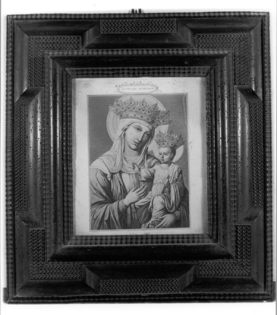 Madonna del Voto, Madonna con Bambino (stampa smarginata) di Testi Davide, Visconti Francesco (sec. XIX)