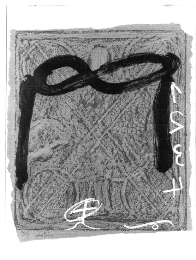 occhiali (stampa smarginata) di Tapies Antoni (sec. XX)