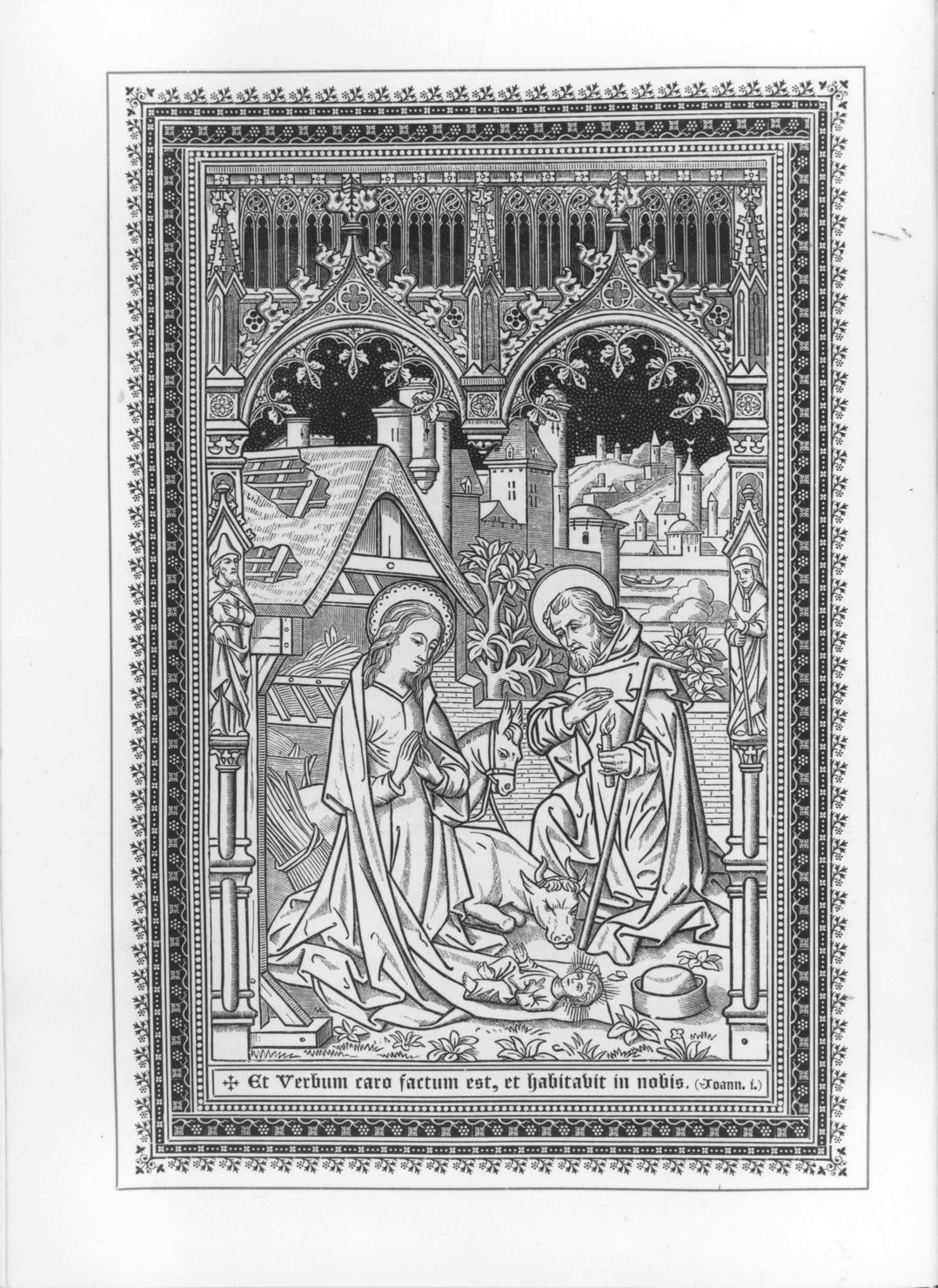 natività di Gesù (stampa, elemento d'insieme) - ambito fiammingo, ambito fiammingo (fine/inizio secc. XIX/ XX)