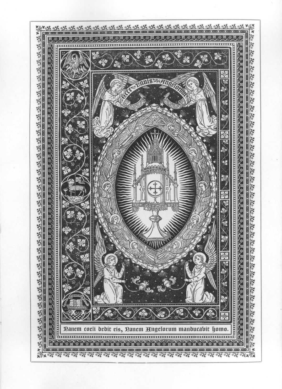 ostensorio (stampa, elemento d'insieme) - ambito fiammingo (fine/inizio secc. XIX/ XX)