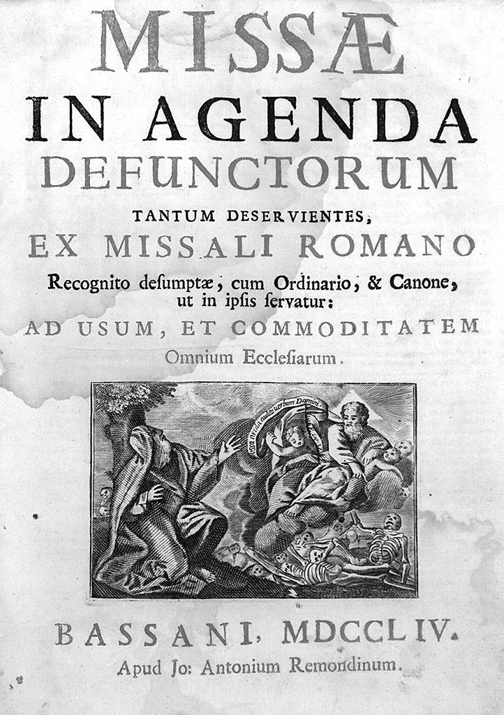 Ezechiele ha la visione della valle delle ossa inaridite (stampa, elemento d'insieme) di Passeri Giuseppe (sec. XVIII)