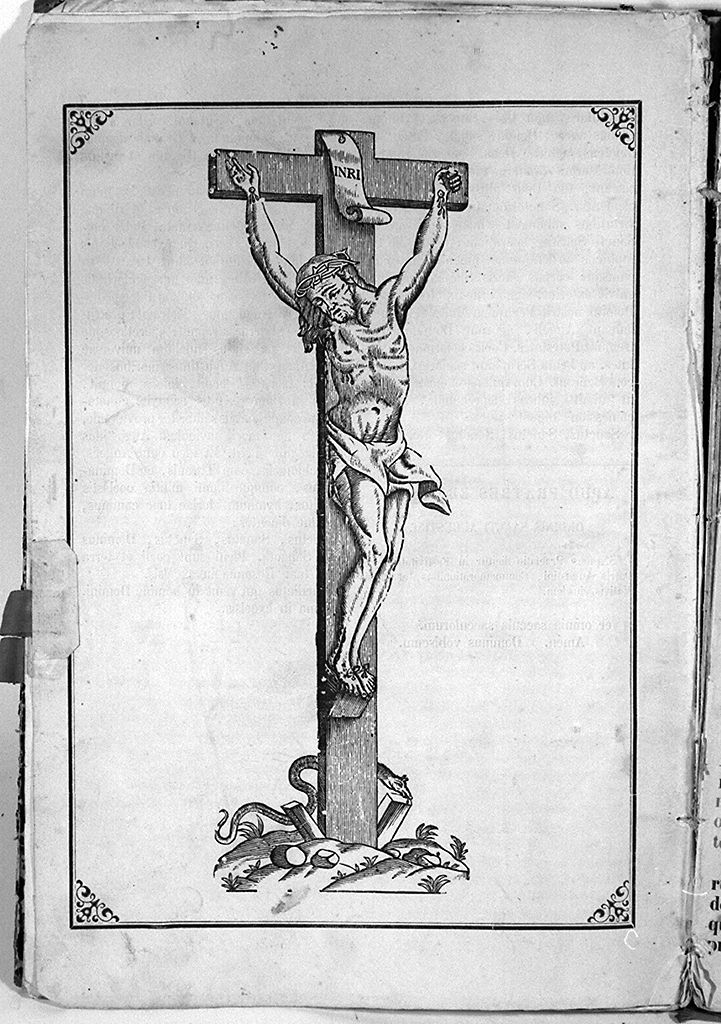 Cristo crocifisso (stampa, elemento d'insieme) - ambito italiano (sec. XIX)