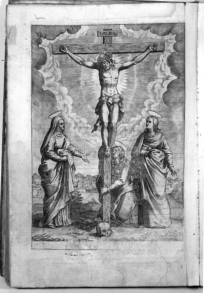 crocifissione (stampa, elemento d'insieme) - ambito italiano (sec. XVII)