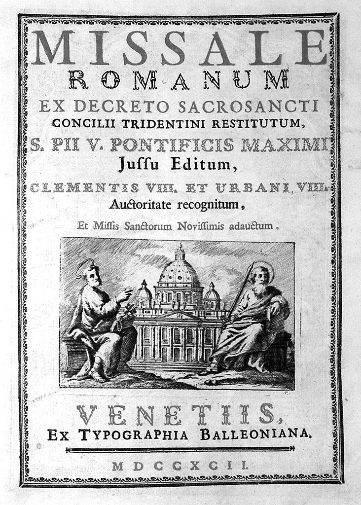 San Pietro e San Paolo (stampa, elemento d'insieme) - ambito veneto (sec. XVIII)