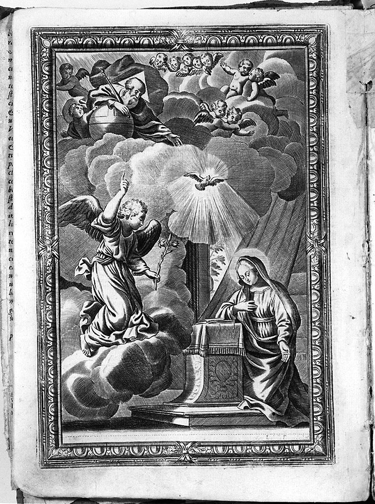 Annunciazione (stampa, elemento d'insieme) di Piccini Isabella (sec. XVIII)