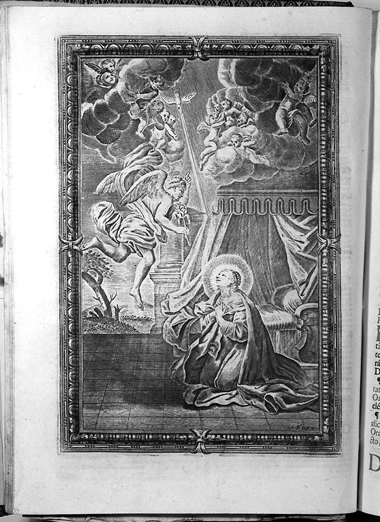 Annunciazione (stampa, elemento d'insieme) di Piccini Isabella (sec. XVII)