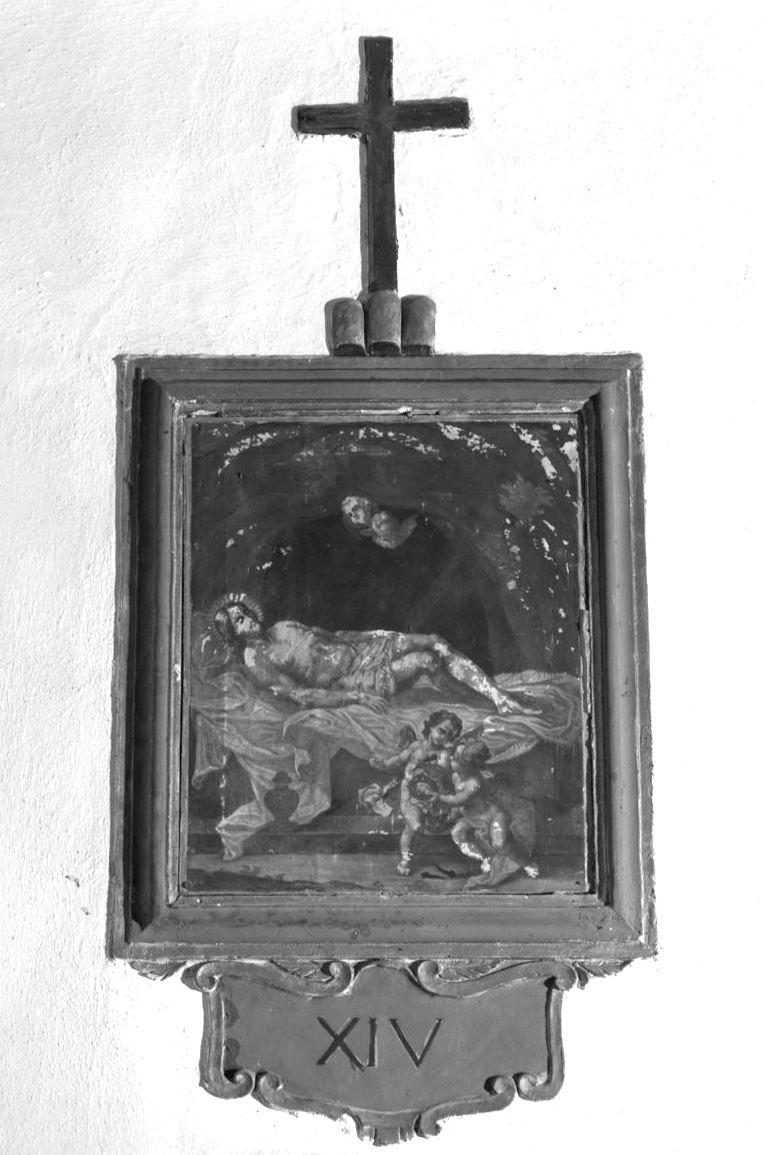 crocifissione (stampa tagliata, elemento d'insieme) - ambito veneto (primo quarto sec. XVIII)