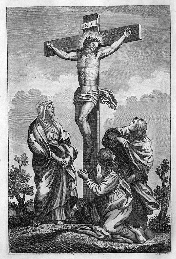 crocifissione (stampa, elemento d'insieme) di Verico Antonio, Ferri Ciro (sec. XIX)