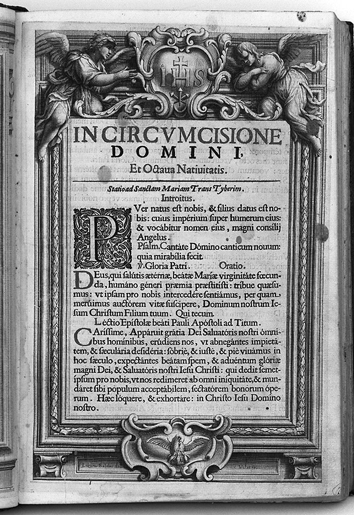 monogramma cristologico (stampa, serie) di Vallet Guillaume, Baldi Lazzaro (sec. XVII)