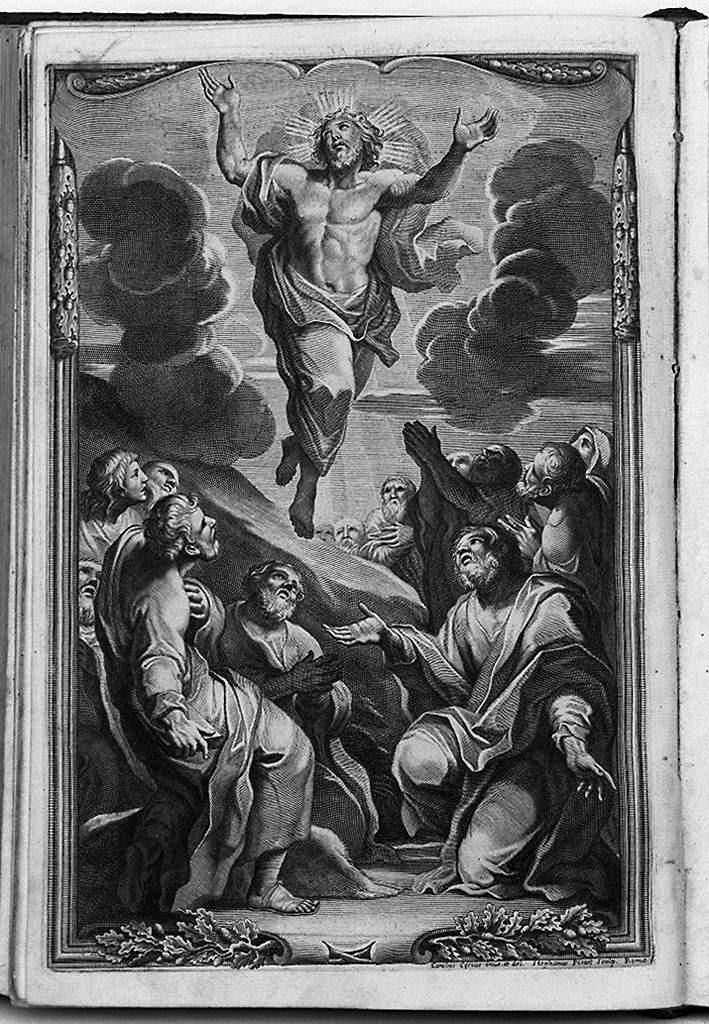 ascensione di Cristo (stampa, elemento d'insieme) di Picart Etienne, Cesi Carlo (sec. XVII)