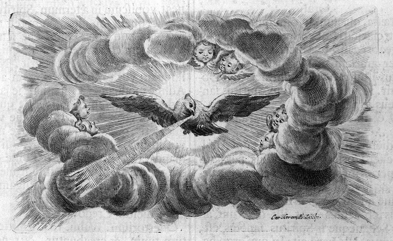 colomba dello Spirito Santo (stampa, elemento d'insieme) di Grandi Carlo (sec. XVIII)