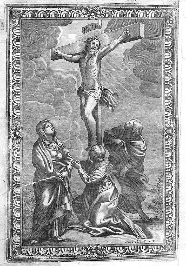 crocifissione di Cristo (stampa, elemento d'insieme) di Piccini Isabella (sec. XVIII)