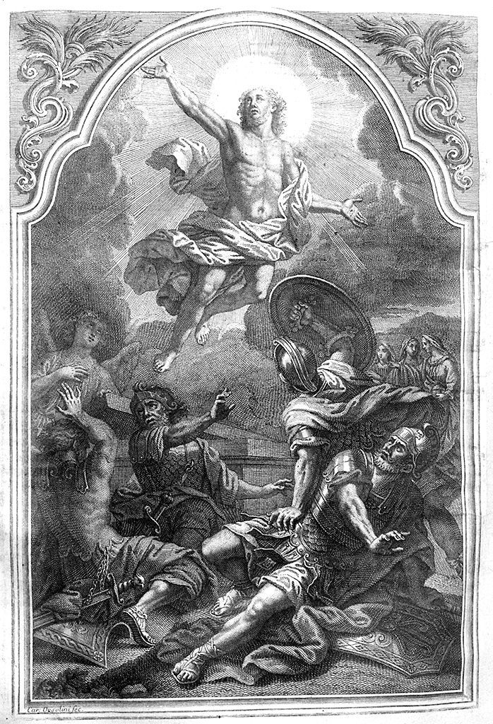 resurrezione di Cristo (stampa, elemento d'insieme) di Orsolini Carlo (sec. XVIII)
