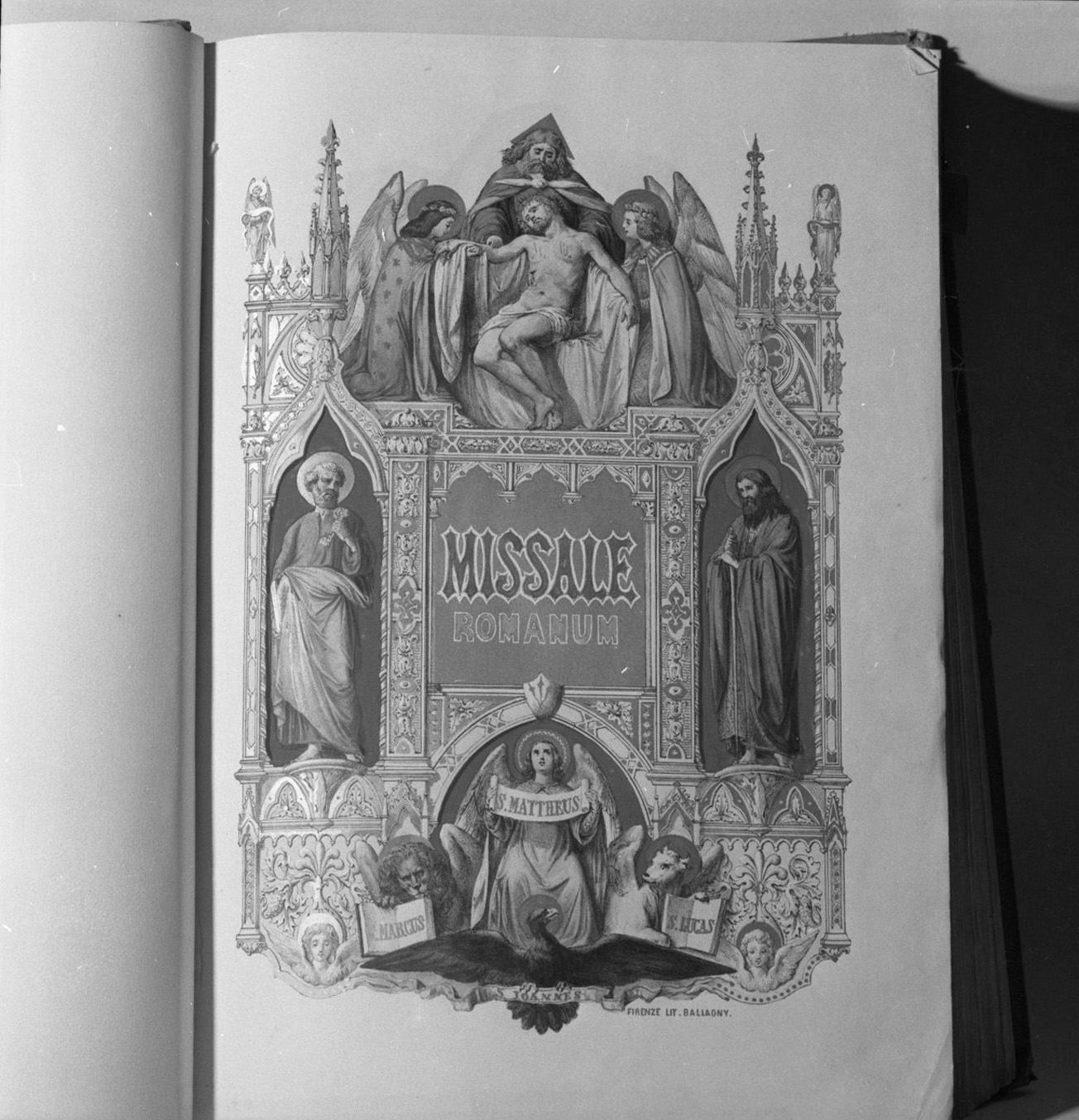 Trinità con Santi (stampa) - ambito fiorentino (sec. XIX)